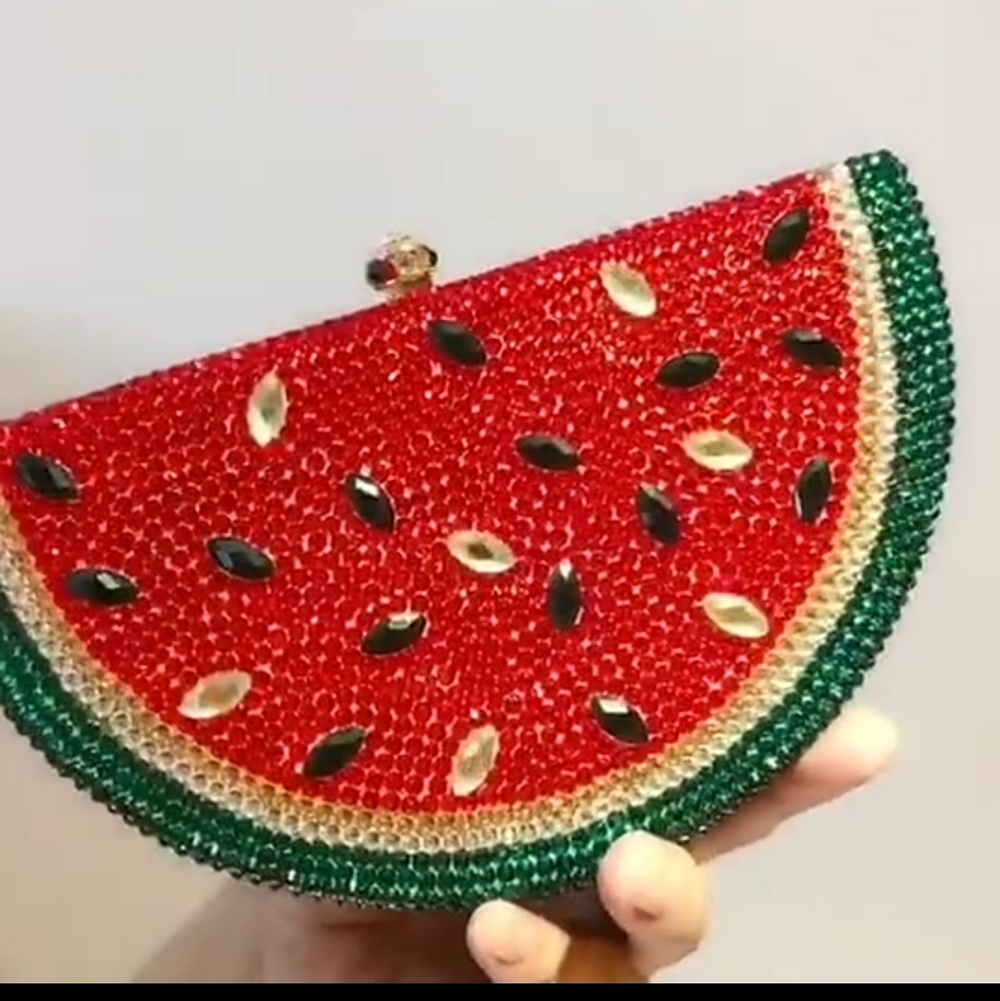 🌍NWT  Crystals  crossbody Clutch  bag black&gold "seeds"